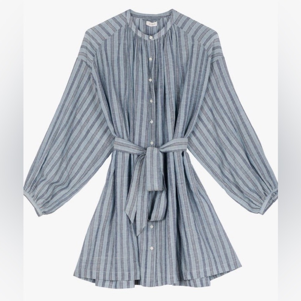 DOEN Jo Dress in Indigo Stripe - XS
